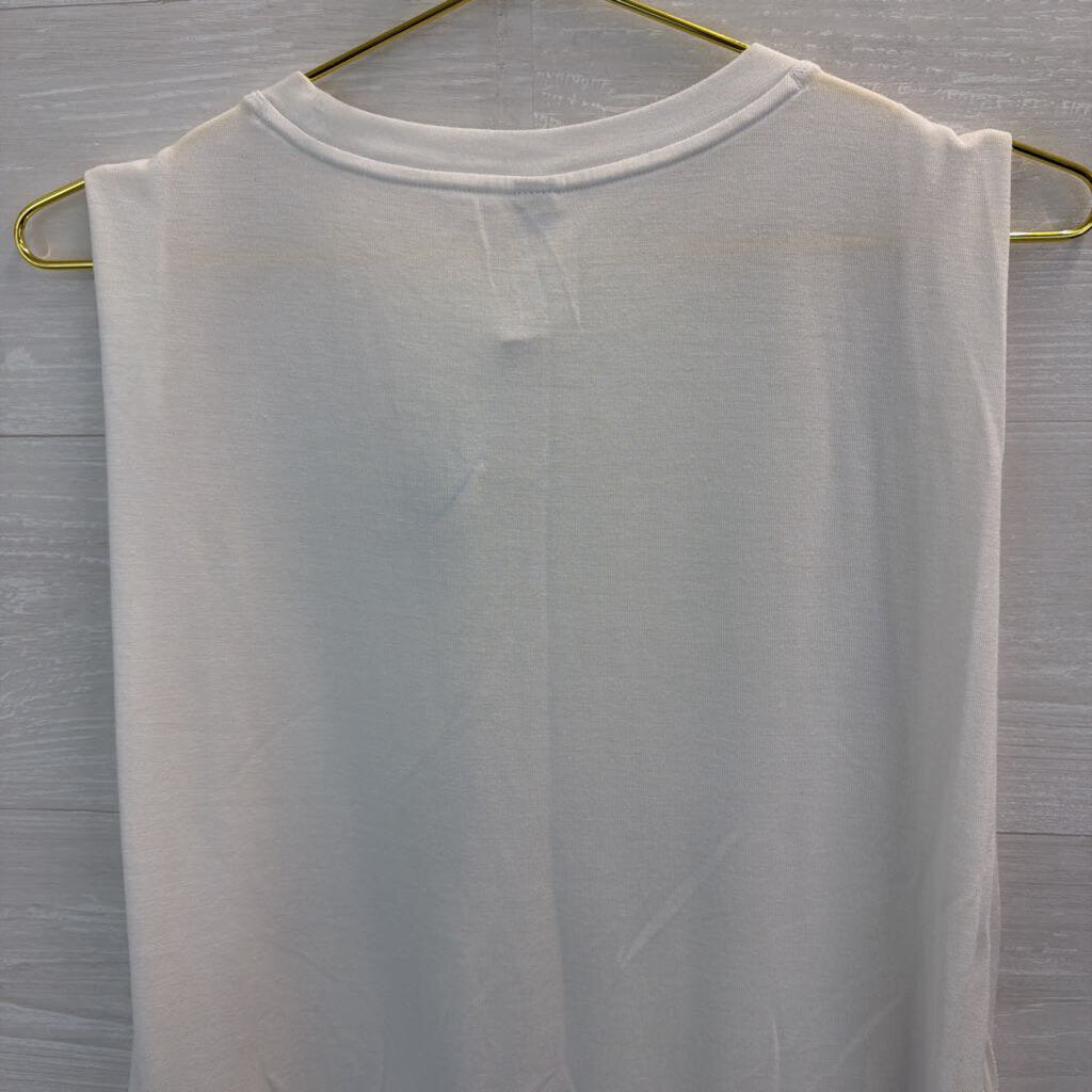 Athleta White Open Side Tank Top Small