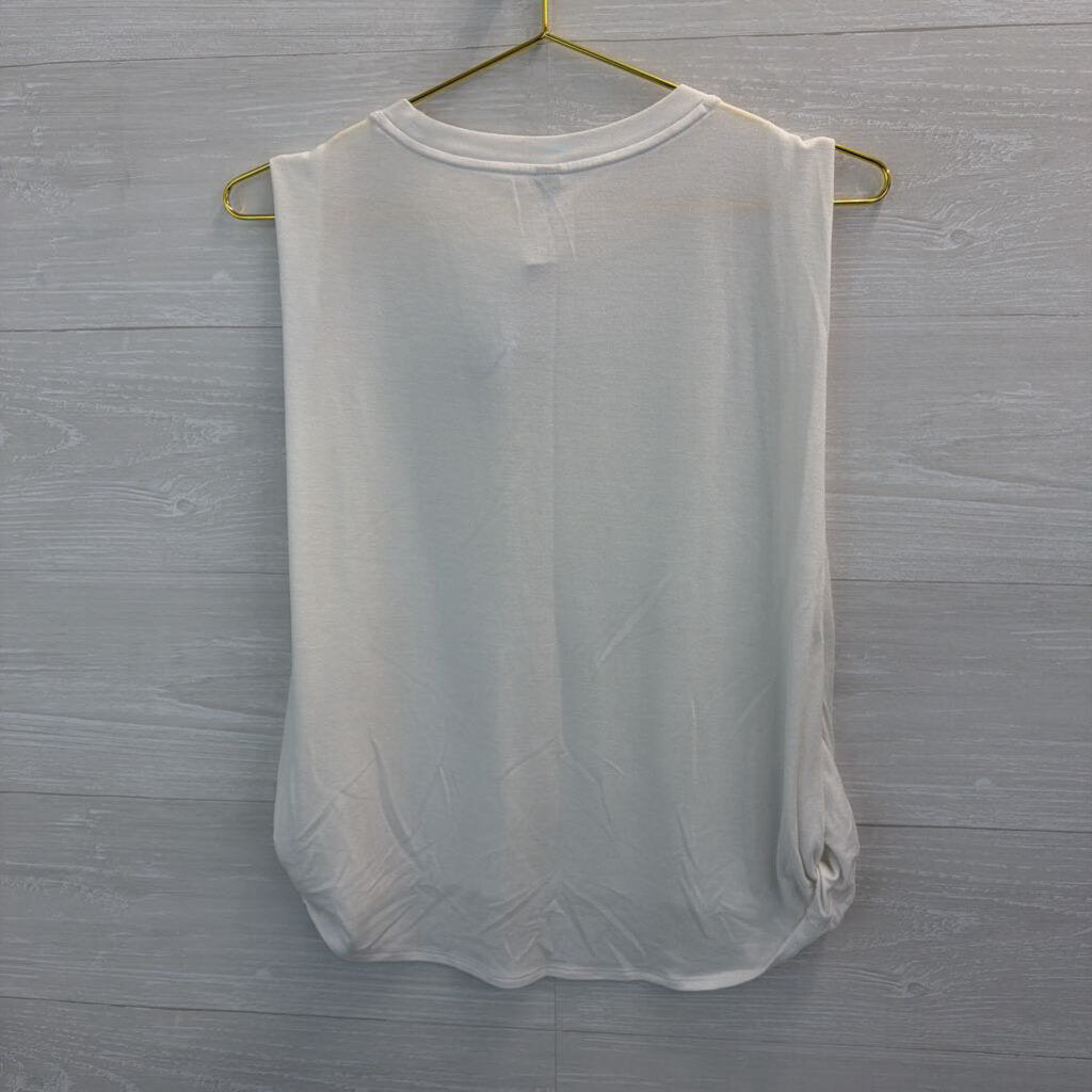 Athleta White Open Side Tank Top Small