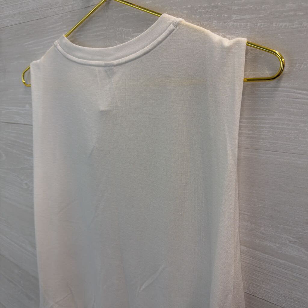 Athleta White Open Side Tank Top Small
