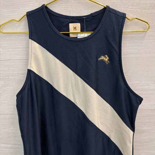 TRACKSMITH Blue/ White Jersey Tank Top Medium