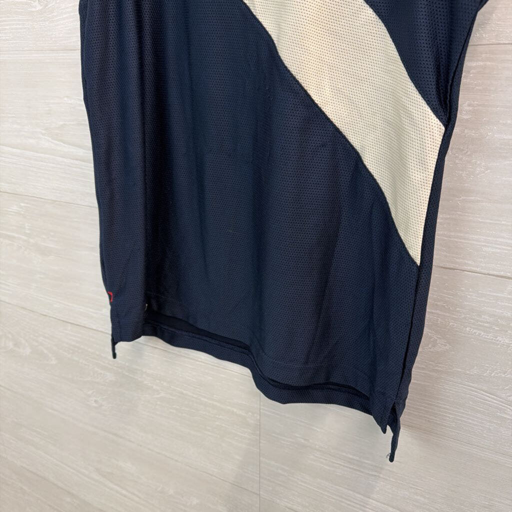 TRACKSMITH Blue/ White Jersey Tank Top Medium