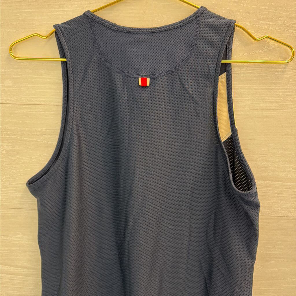 TRACKSMITH Blue/ White Jersey Tank Top Medium