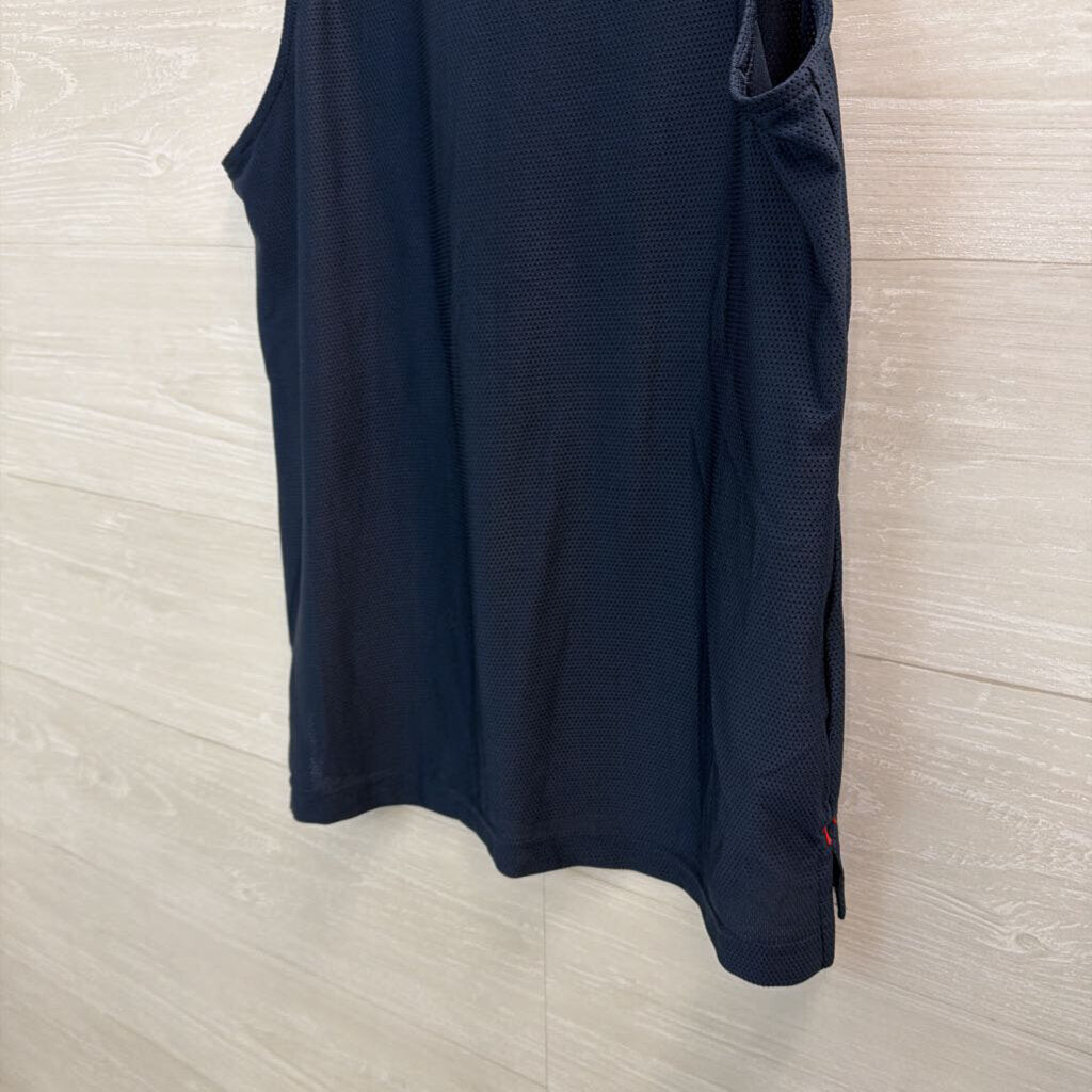 TRACKSMITH Blue/ White Jersey Tank Top Medium