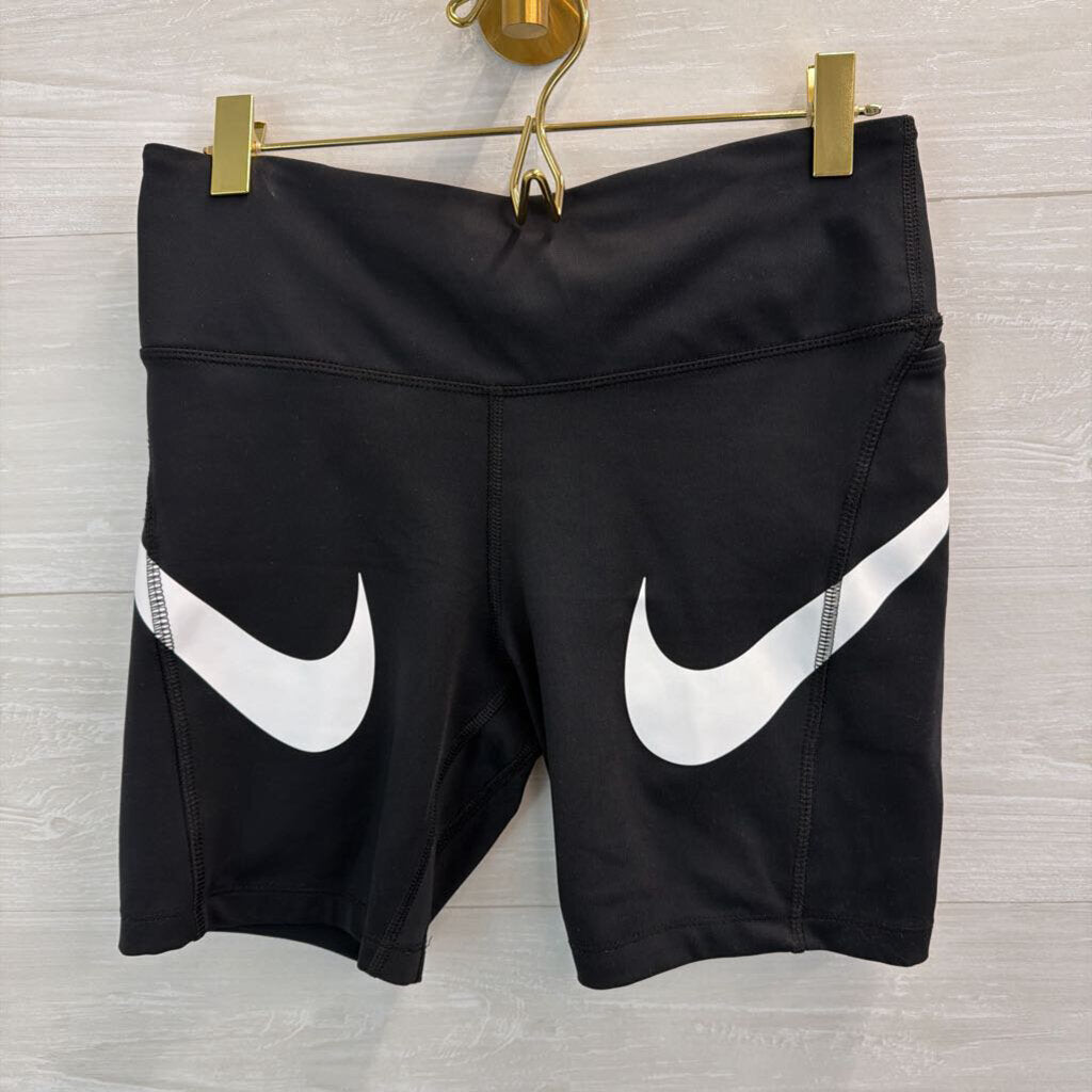 Nike Black Logo Biker Shorts Medium