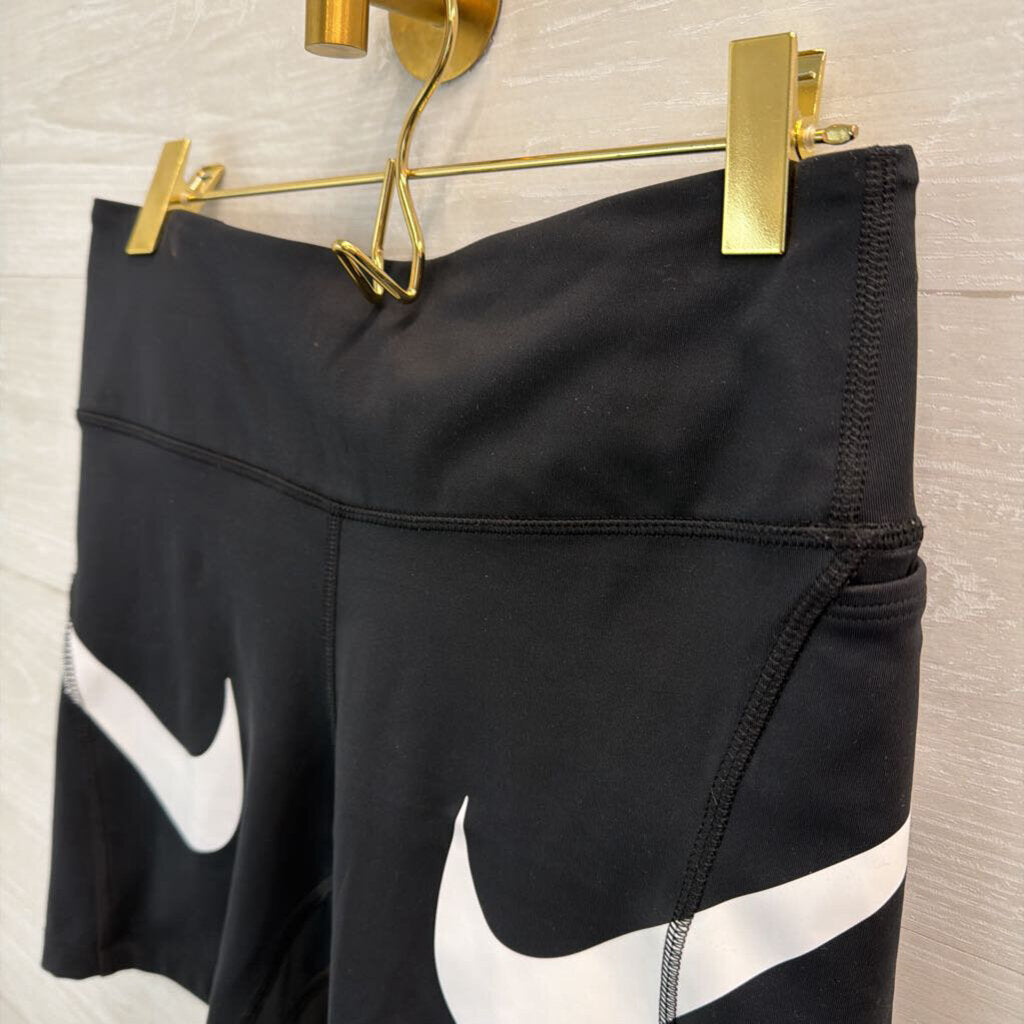Nike Black Logo Biker Shorts Medium