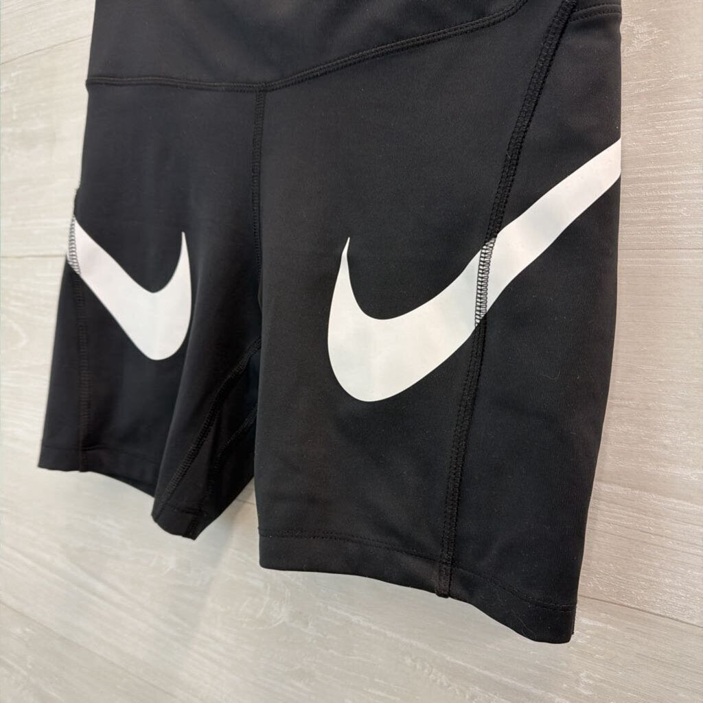 Nike Black Logo Biker Shorts Medium