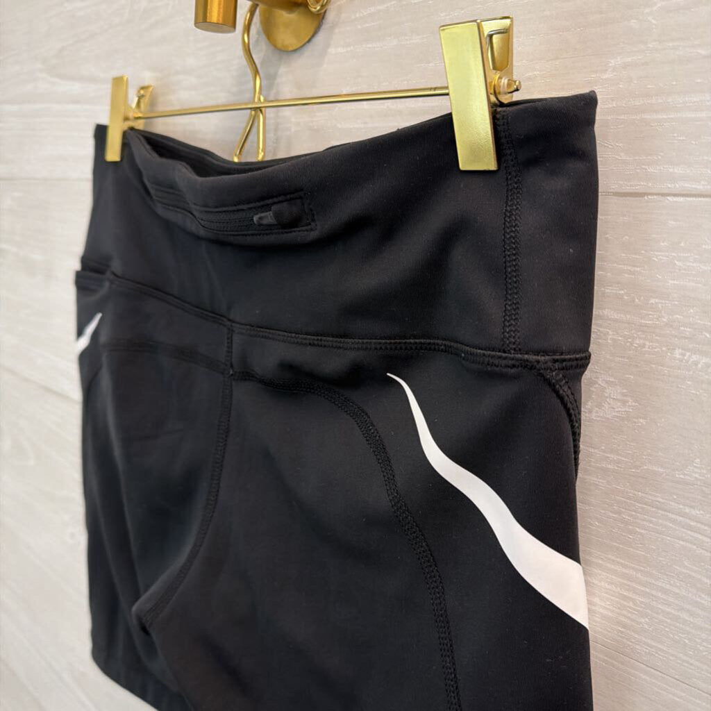 Nike Black Logo Biker Shorts Medium