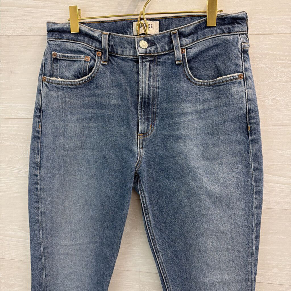 Agolde Medium Wash High Rise Mom Jeans 28