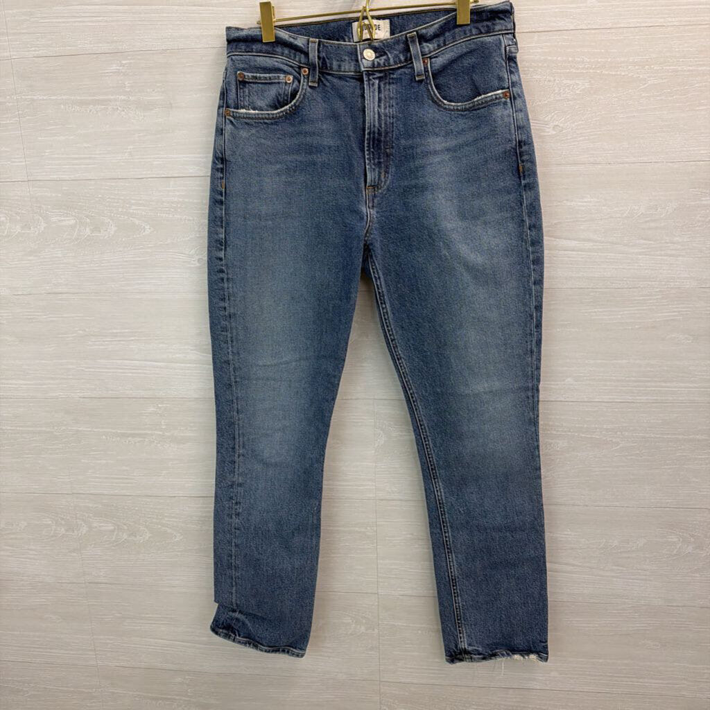 Agolde Medium Wash High Rise Mom Jeans 28