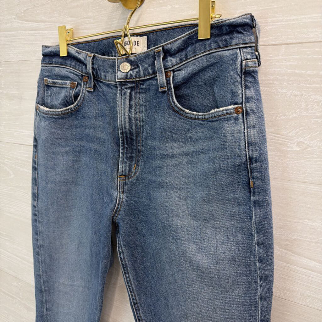 Agolde Medium Wash High Rise Mom Jeans 28