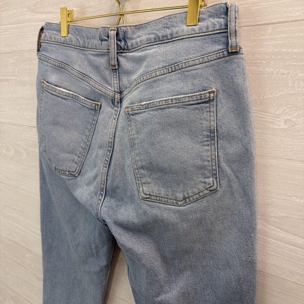 Agolde Light Wash High Rise Mom Jeans 28