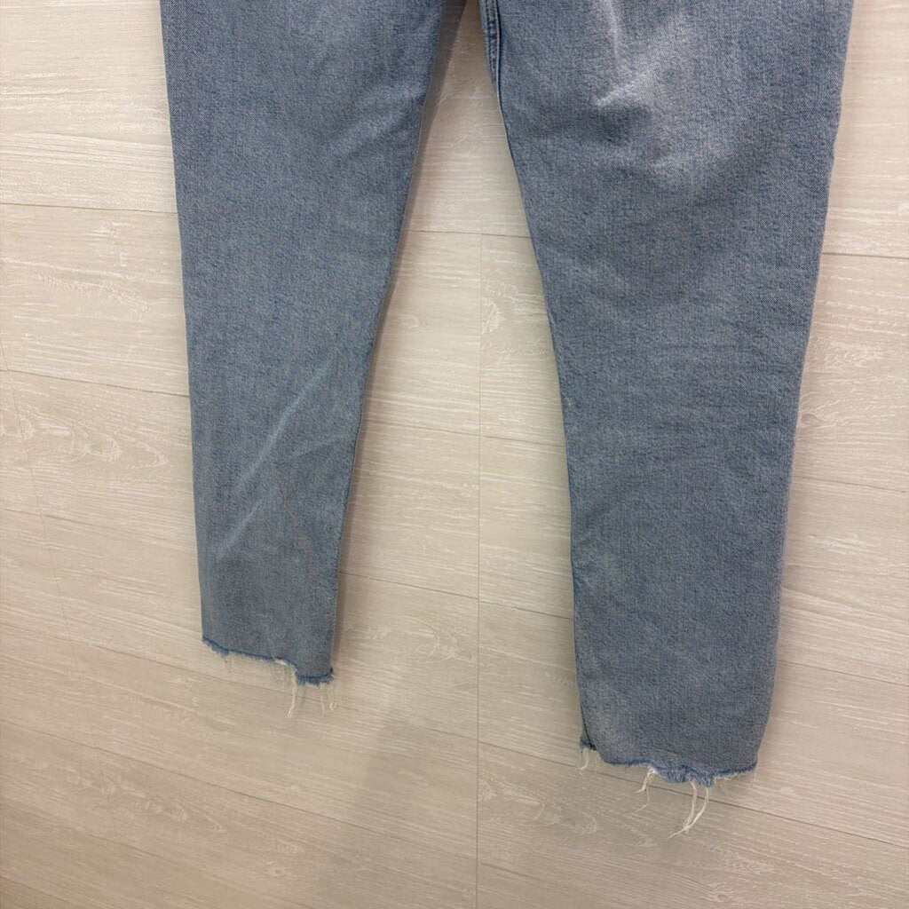 Agolde Light Wash High Rise Mom Jeans 28