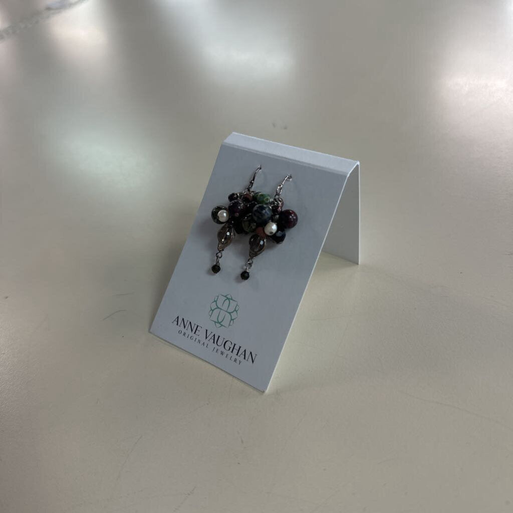 Anne Vaughan Cluster Stone Earrings