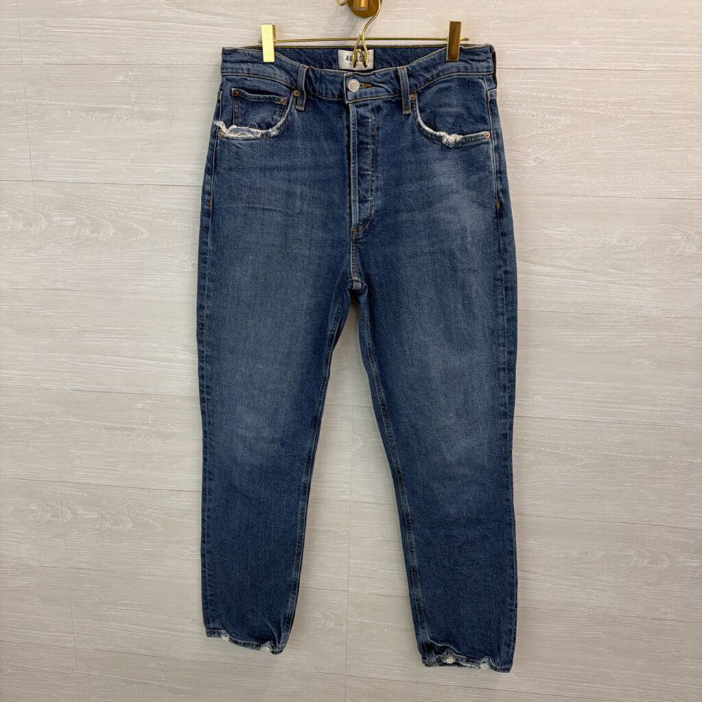 Agolde Medium Wash High Rise Mom Jeans 28