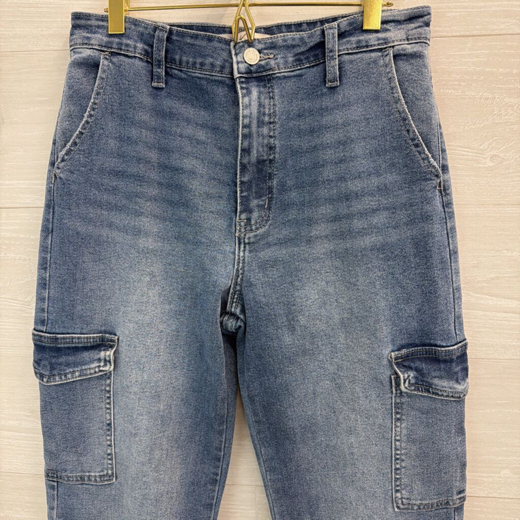 Kan Can Medium Wash Side Pocket Bootcut Jeans 28