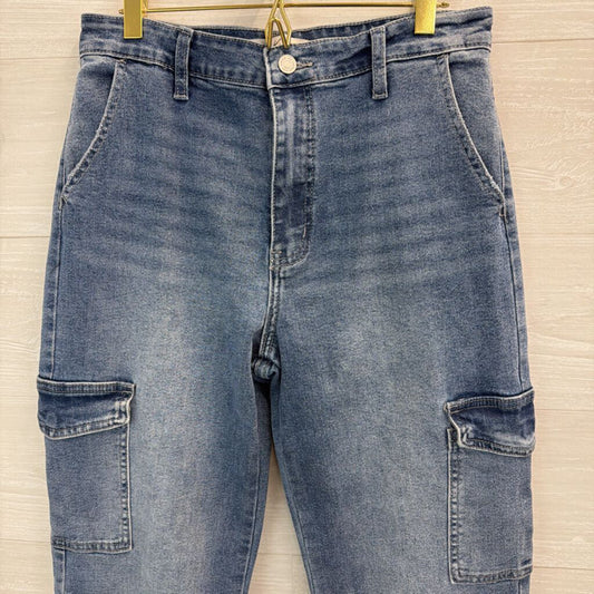 Kan Can Medium Wash Side Pocket Bootcut Jeans 28