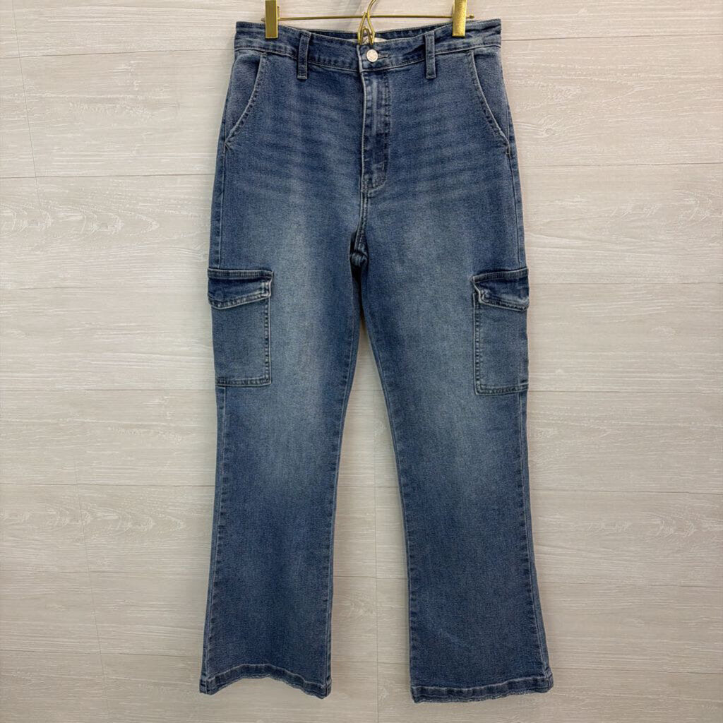 Kan Can Medium Wash Side Pocket Bootcut Jeans 28