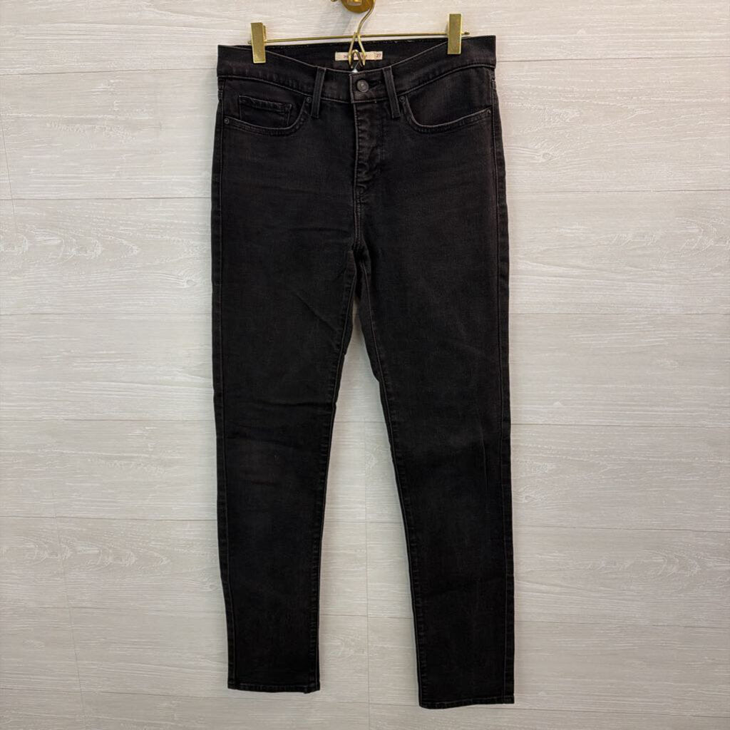 Levi Black Denim 312 Shaping Slim Jeans 27