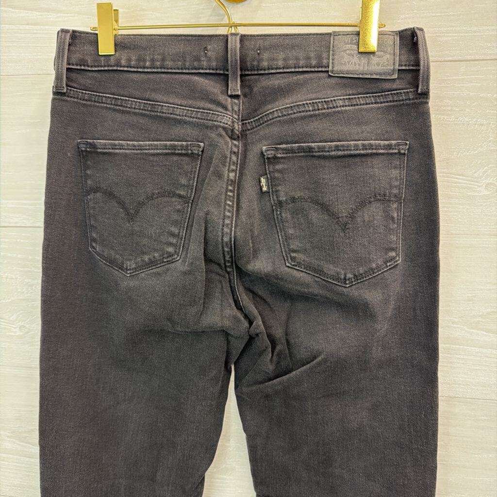 Levi Black Denim 312 Shaping Slim Jeans 27