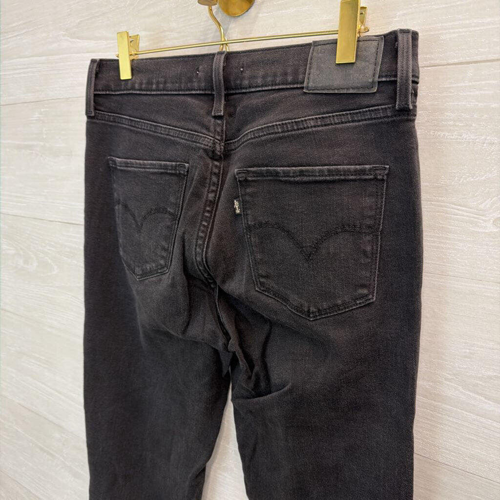 Levi Black Denim 312 Shaping Slim Jeans 27