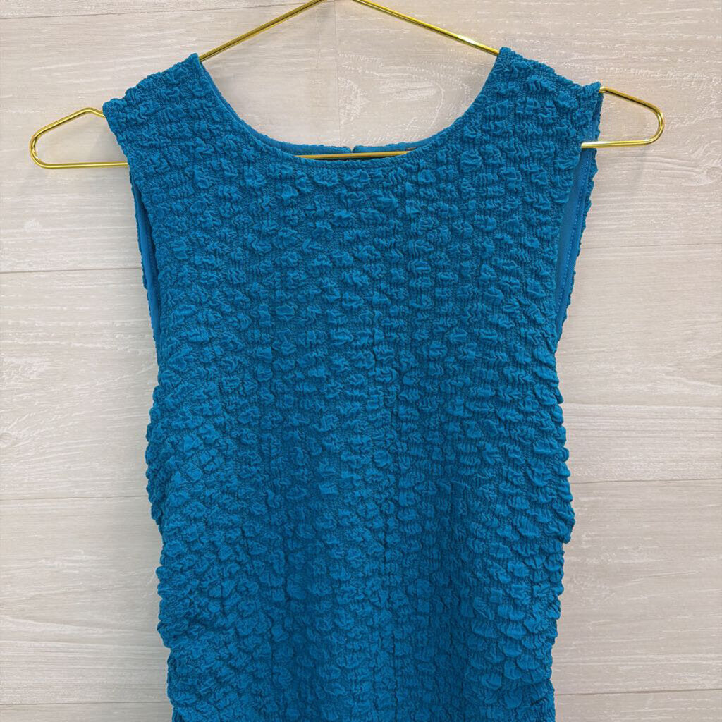 Anthropologie Blue Textured Mini Shift Dress Small