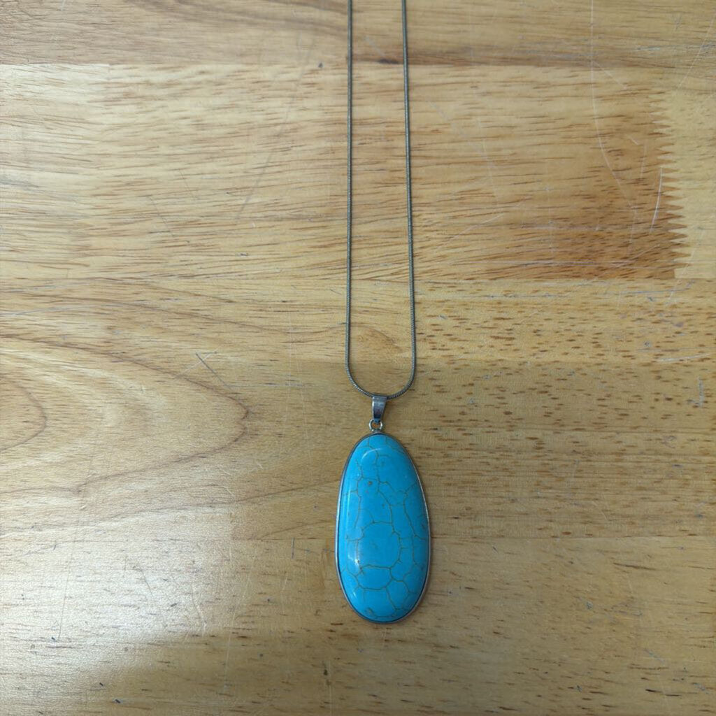 Silver/ Turquoise Pendant Necklace