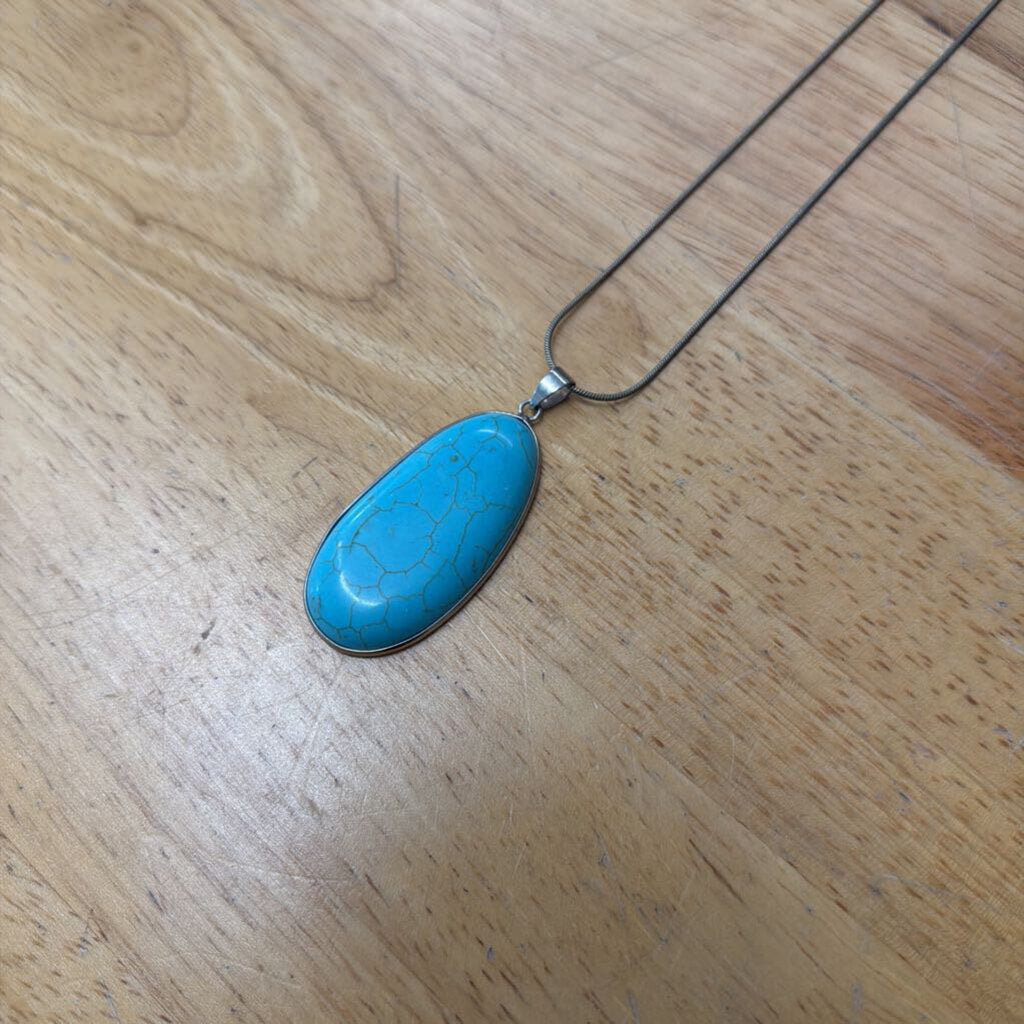 Silver/ Turquoise Pendant Necklace