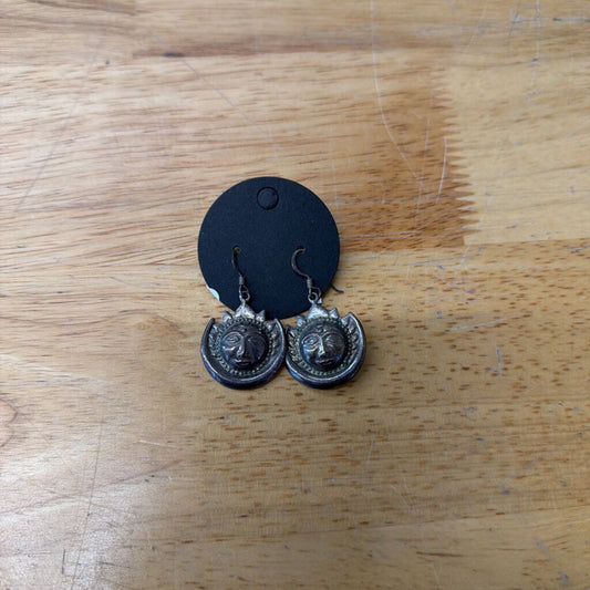 Sterling Silver Sun Dangle Earrings