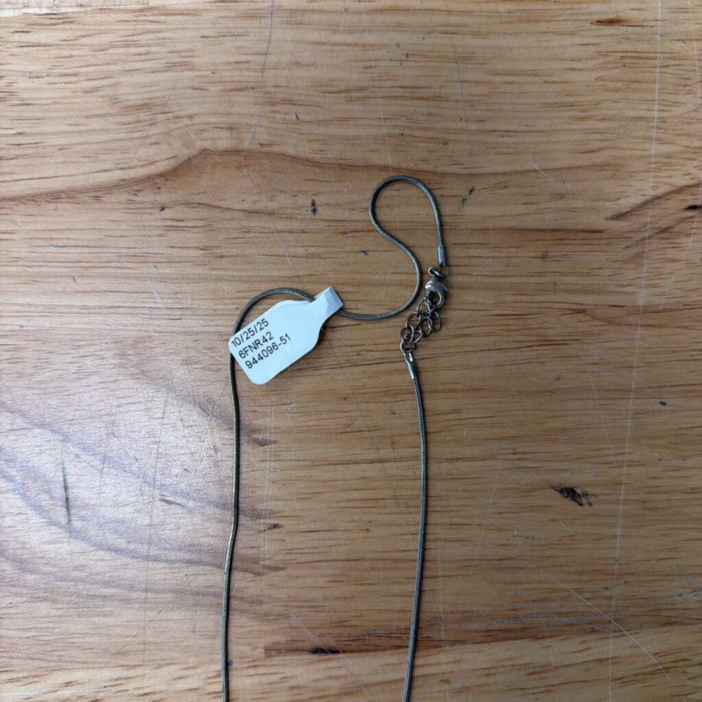 Silver/ Blue Stone Mermaid Pendant Necklace