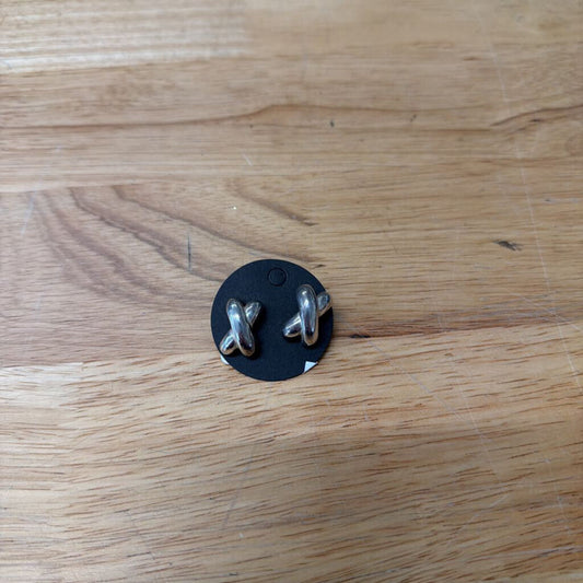 Silver Cross X Earrings