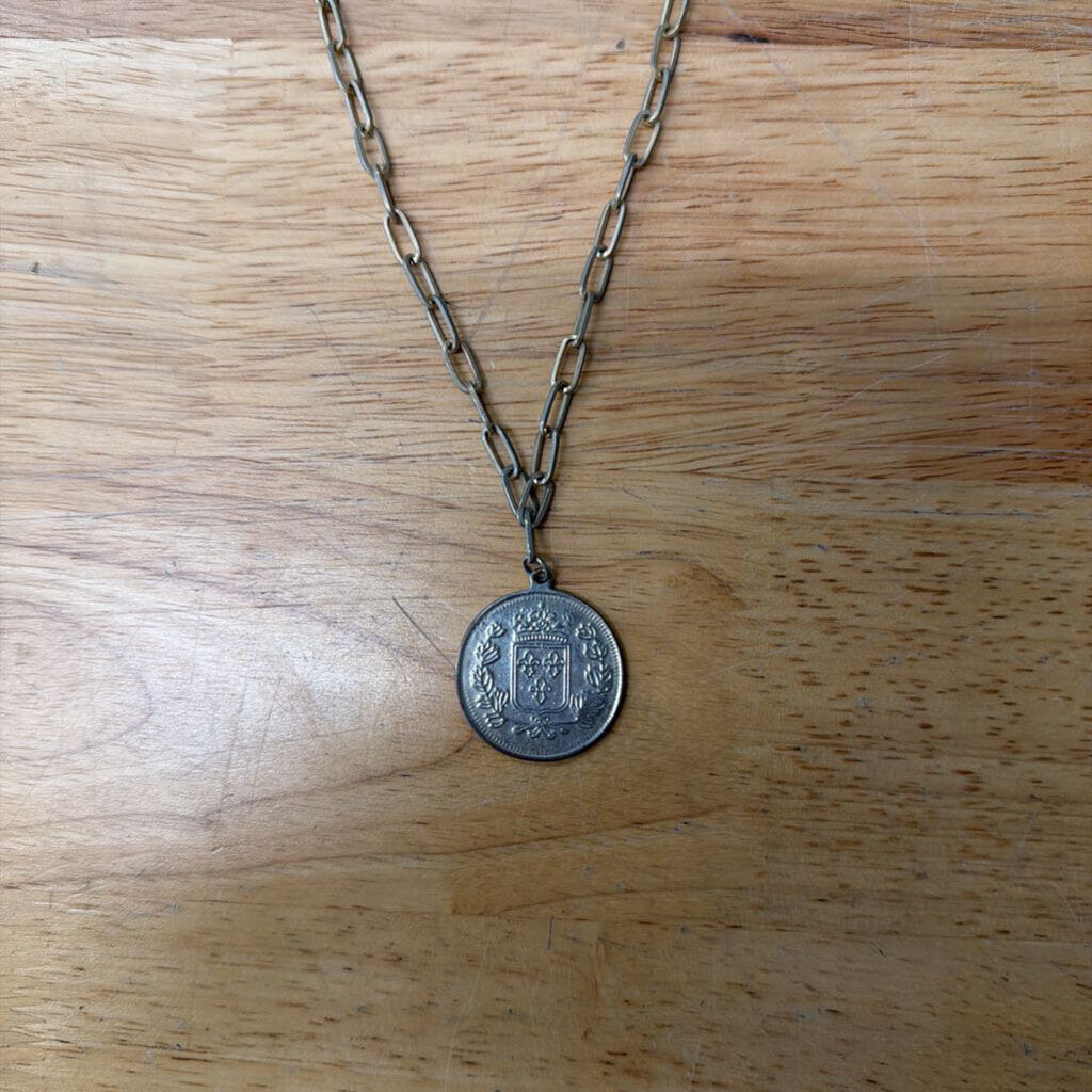 Gold Coin Pendant Necklace