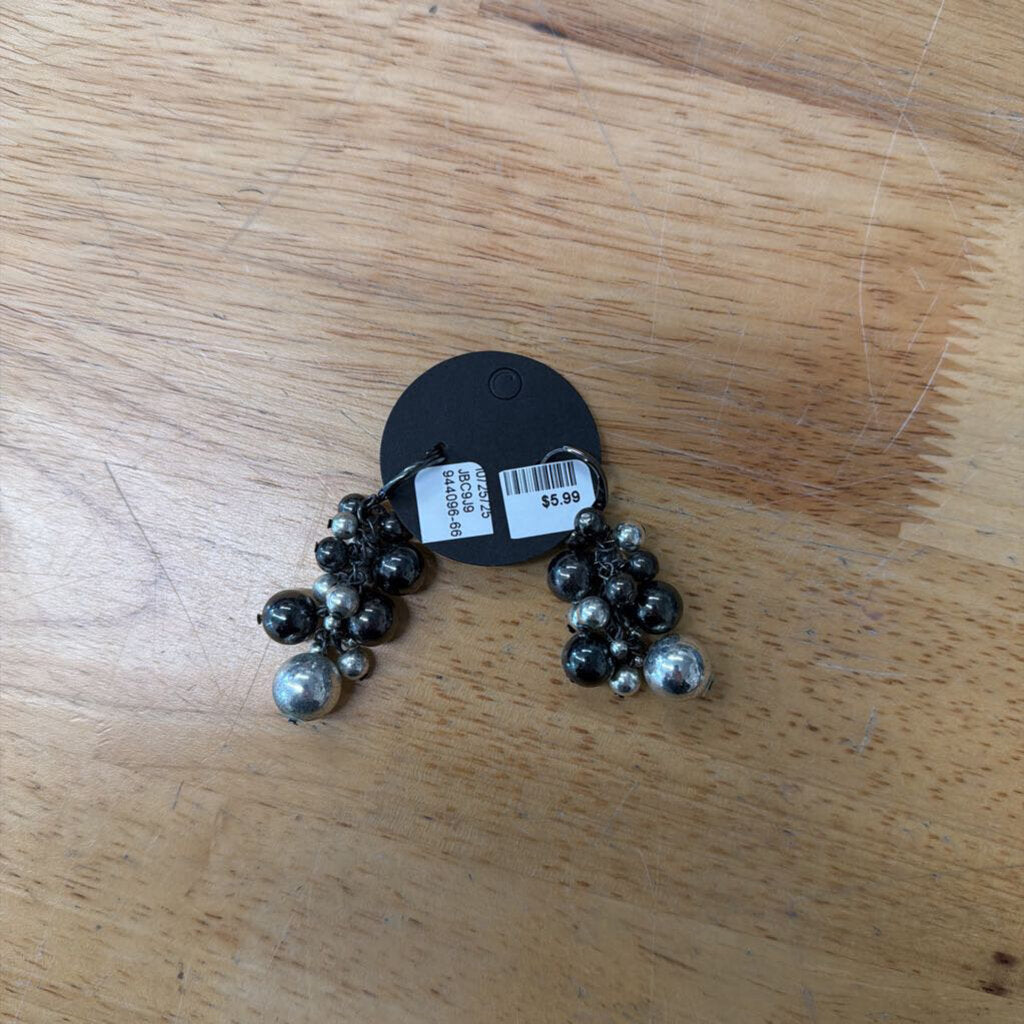 Silver Ball Cluster Ball Earrings