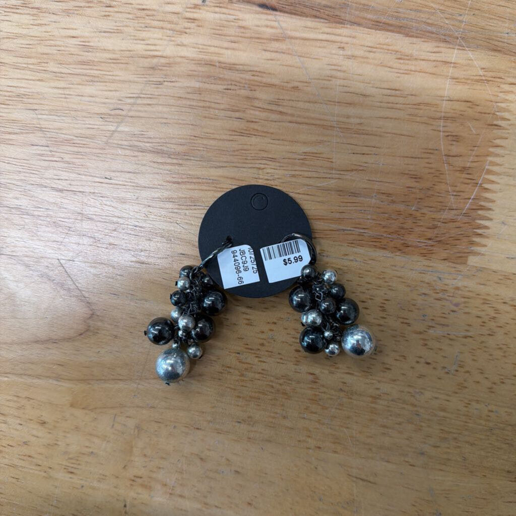 Silver Ball Cluster Ball Earrings