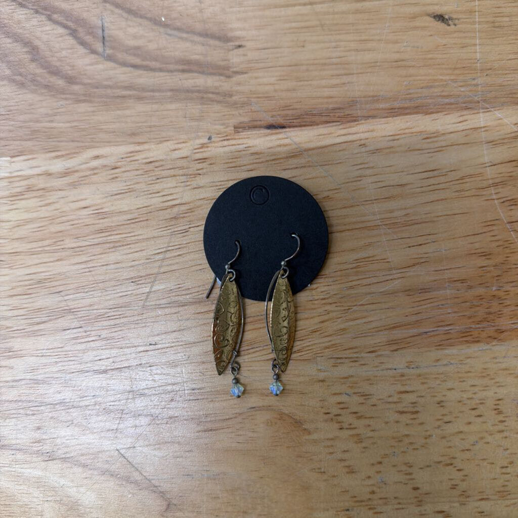 Gold Swirl Drop Earrings