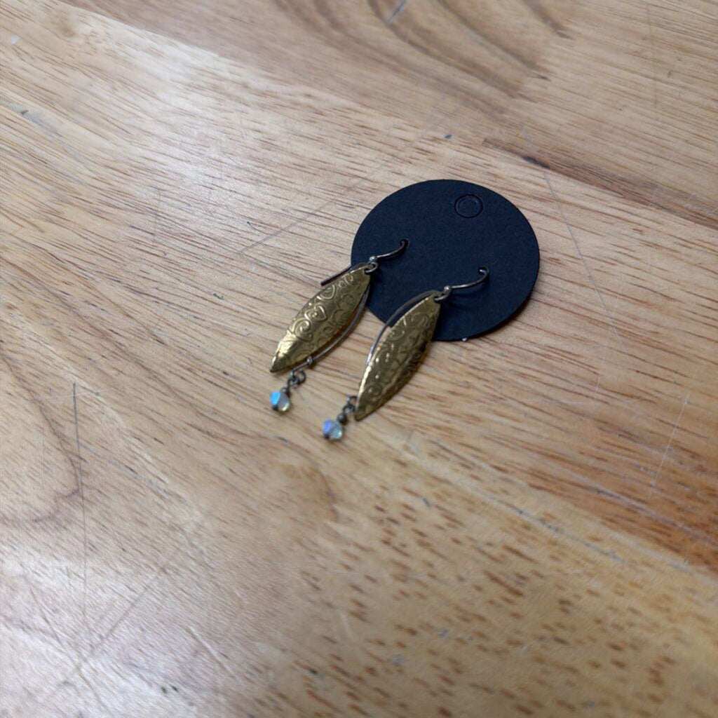 Gold Swirl Drop Earrings