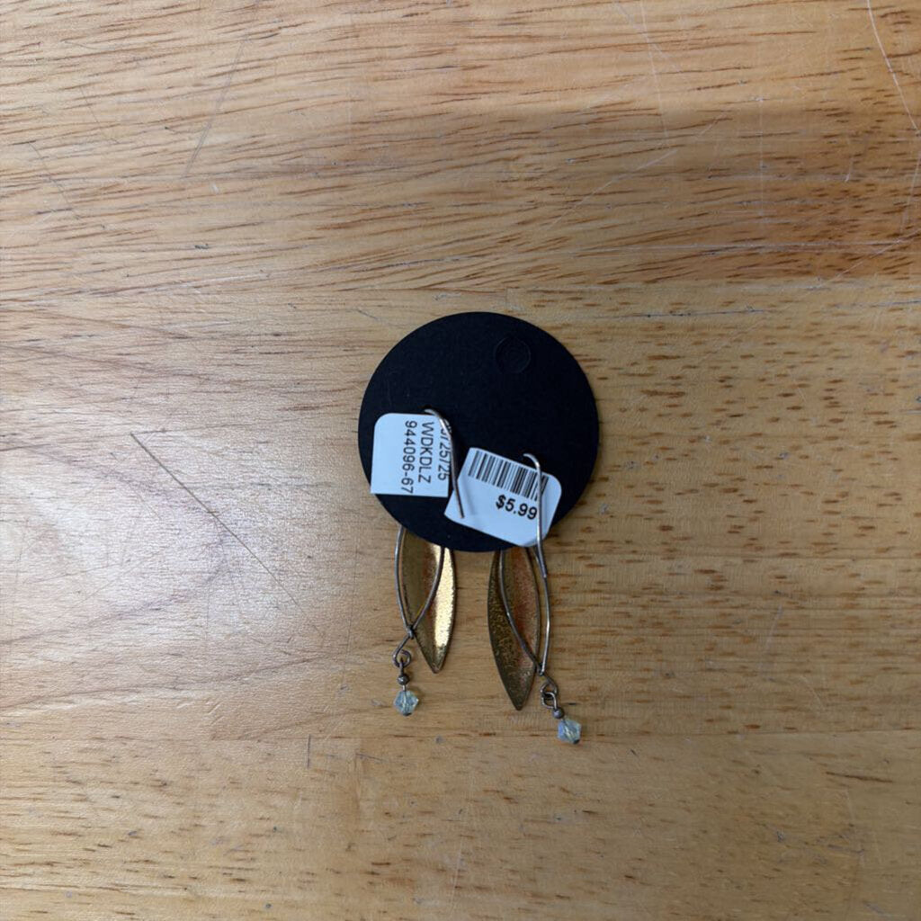 Gold Swirl Drop Earrings