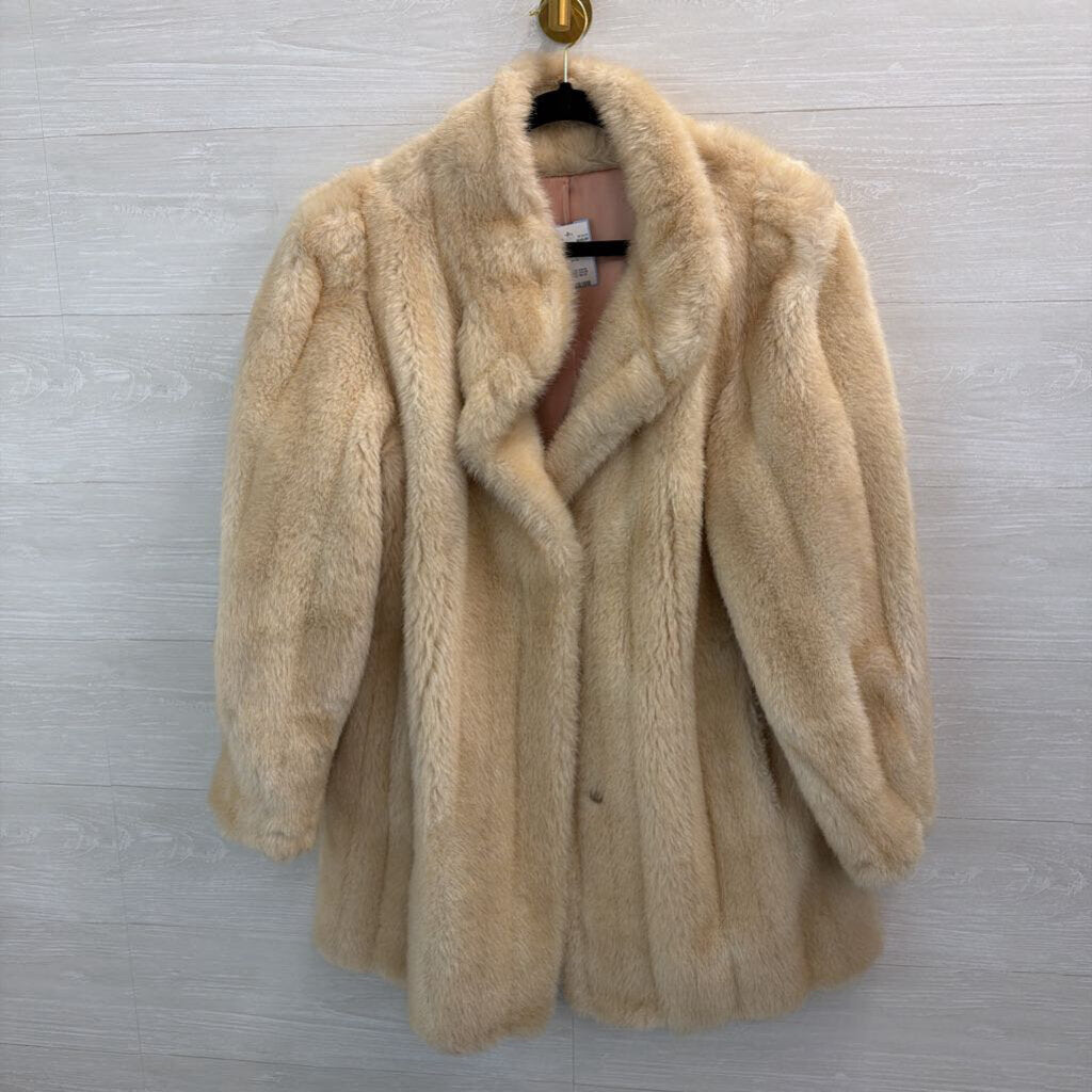 Vintage Faux Fur Winter Coat Large