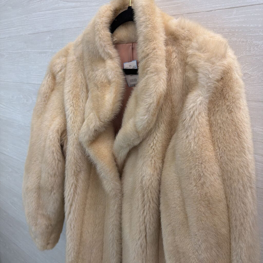 Vintage Faux Fur Winter Coat Large