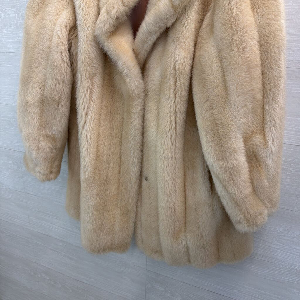 Vintage Faux Fur Winter Coat Large