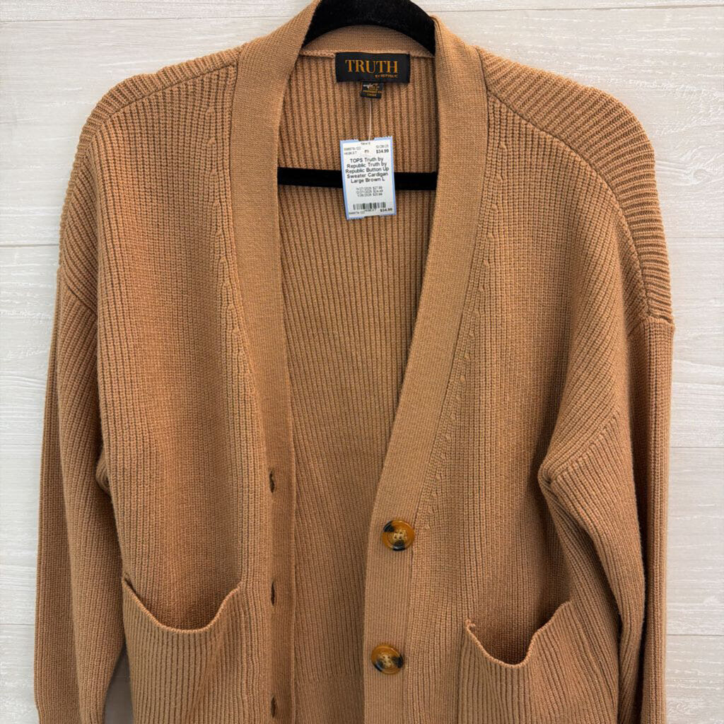 Truth by Republic Button Up Sweater Cardigan Large