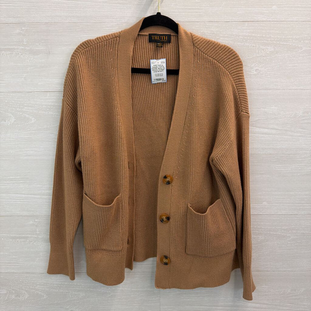Truth by Republic Button Up Sweater Cardigan Large
