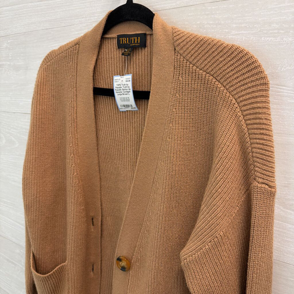 Truth by Republic Button Up Sweater Cardigan Large