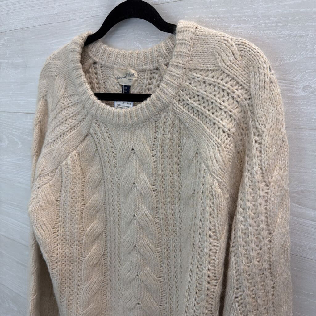 Universal Thread Cable Knit Cropped Sweater Extra Extra Large