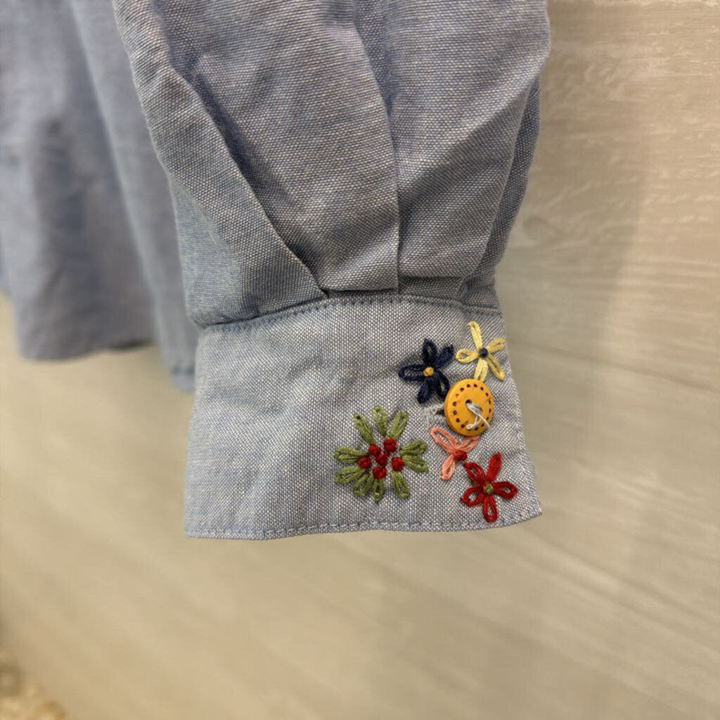 Vintage Koret City Blues Embroidered Top Large