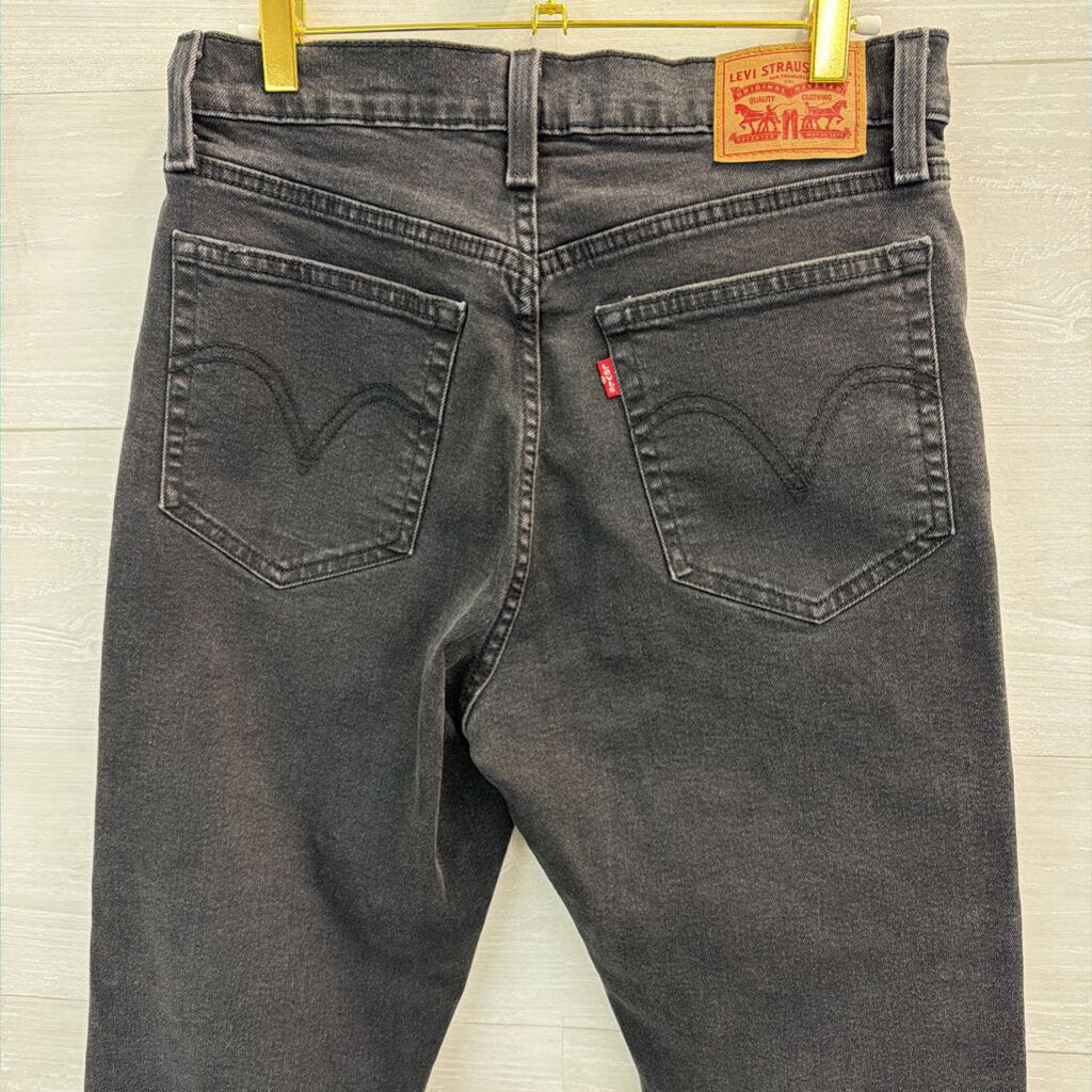 Levi Black Denim Wedgie Straight Jeans 30