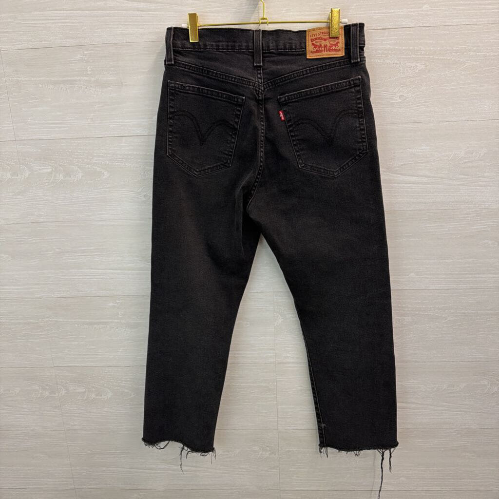 Levi Black Denim Wedgie Straight Jeans 30