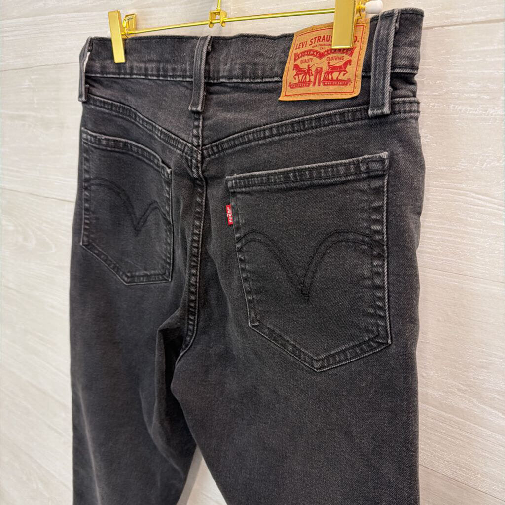 Levi Black Denim Wedgie Straight Jeans 30