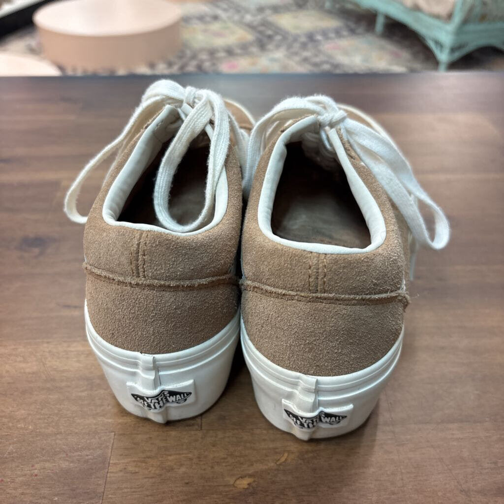 Vans Brown/ White Old Skool Stackform Soft Suede Sneakers 7