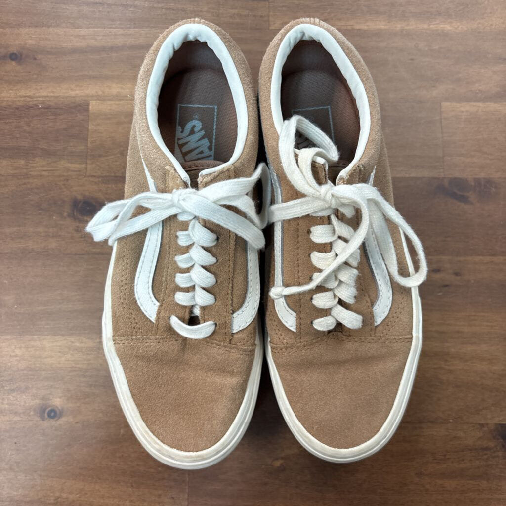 Vans Brown/ White Old Skool Stackform Soft Suede Sneakers 7