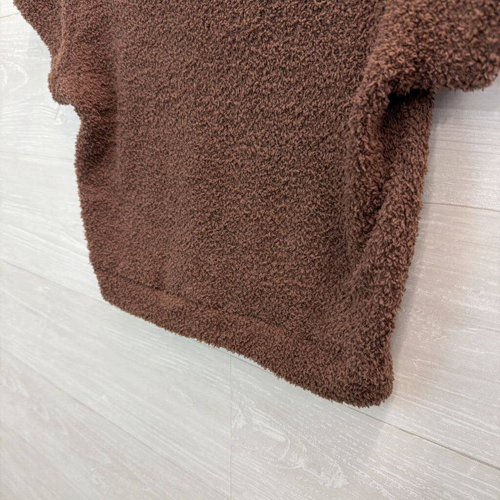 Kimberly Brown Soft Teddy Short Sleeve Crop Top Large